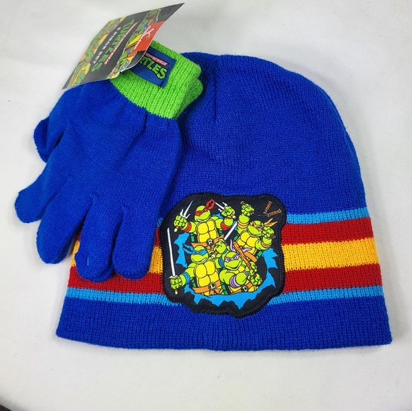 Nickelodeon Teenage Mutant Ninja Turtles Beanie & Gloves 2pc Set One Sz - Picture 6 of 6